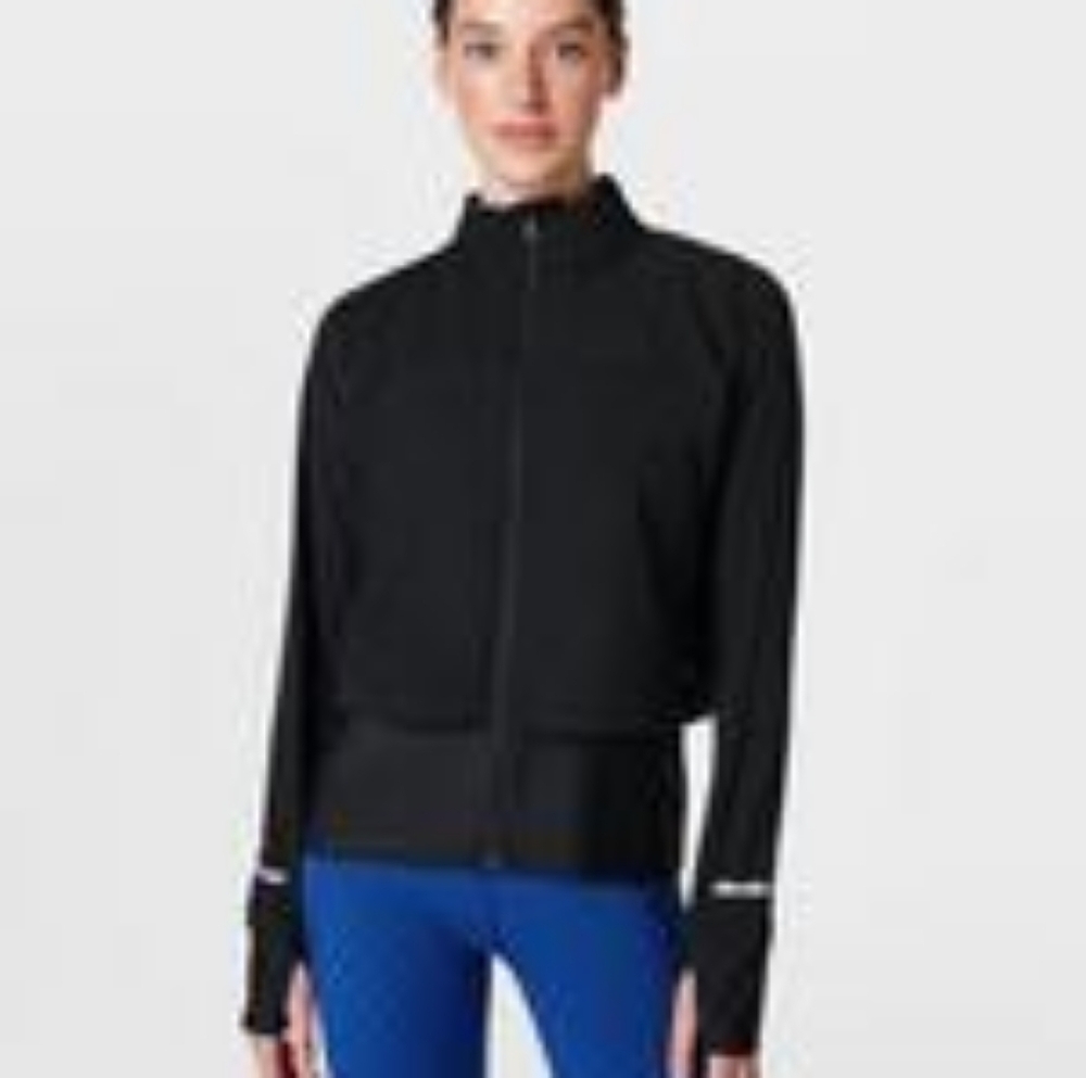 Sweaty Betty Fast Track Running Jacket Black NWT, size Medium
